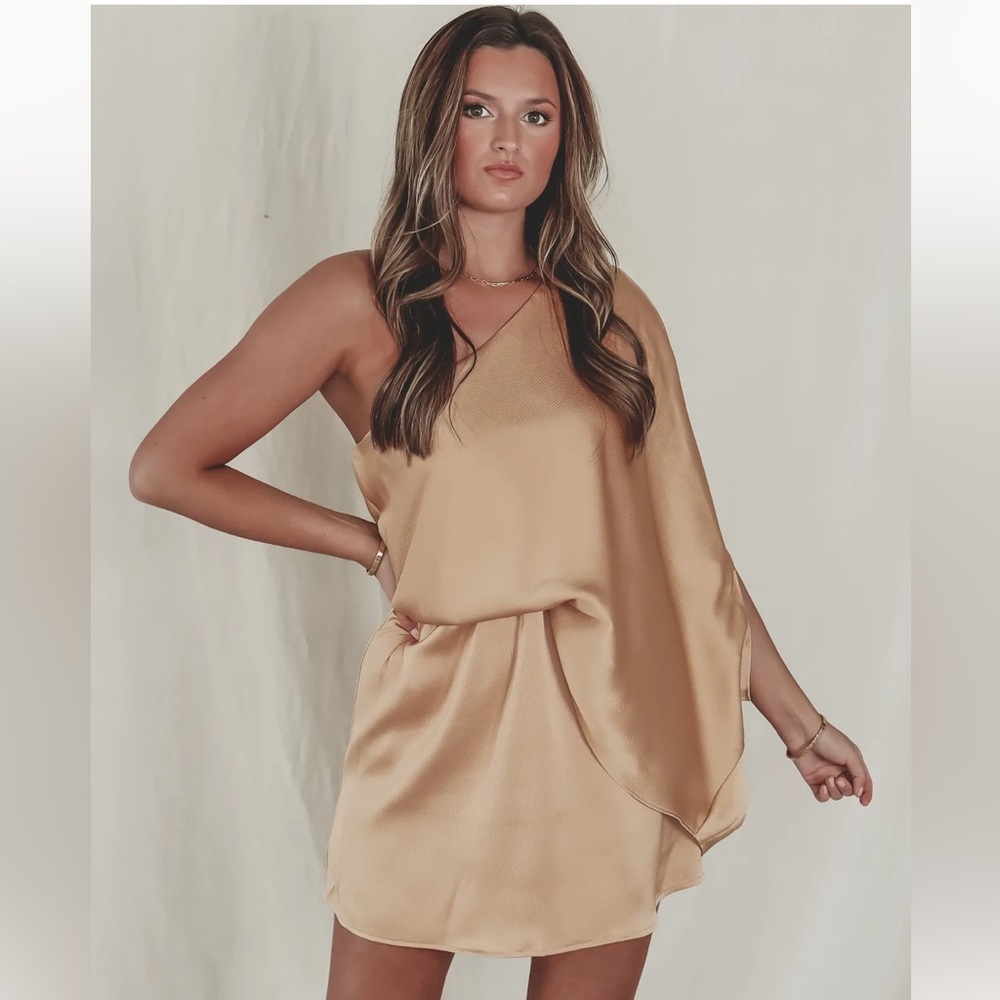 One shoulder mini dress